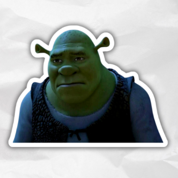 Sad Shrek Sticker 10pc