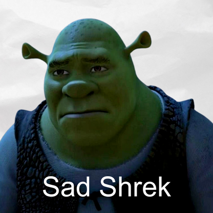 Sad Shrek Sticker 10pc